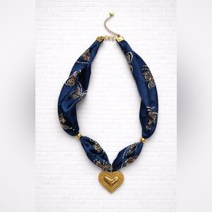 Blue Scarf Necklace